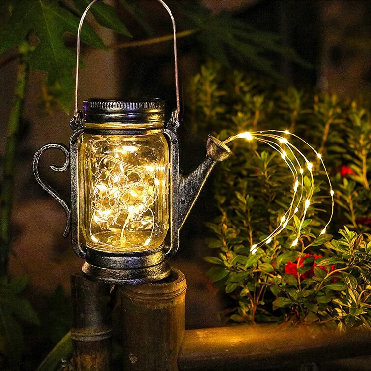 Hanging solar store mason jar lights